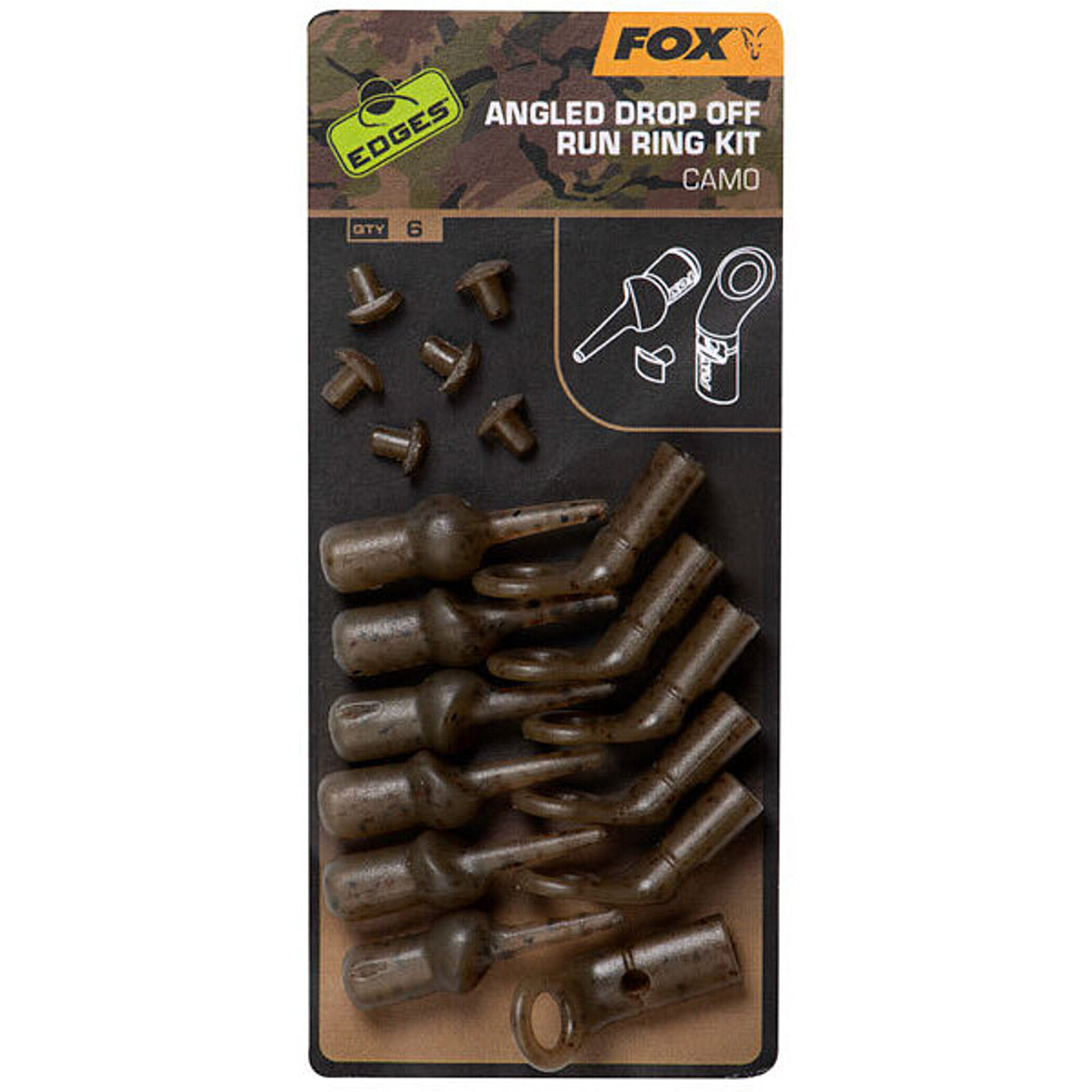 Fox Edges Camo Angled Drop Off Run Rig Kit | Tackleshop.nl