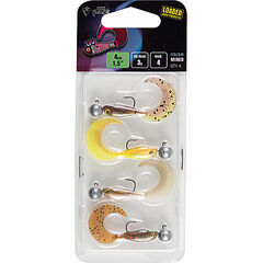Fox Rage Micro Grub Tail Mixed UV Colour Pack #1 Loaded 4cm 3gr - Op voorraad