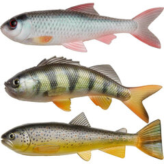 PulzBait Skinz 15cm 3-pack Natural Roach+Natural Perch+Brown Trout - Op voorraad