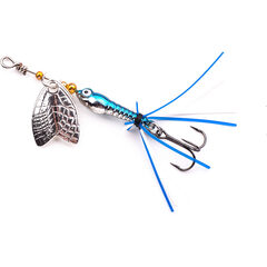 Spro Larva Mayfly Micro Spinner Treble 5cm 4gr Chrome Blue - Op voorraad