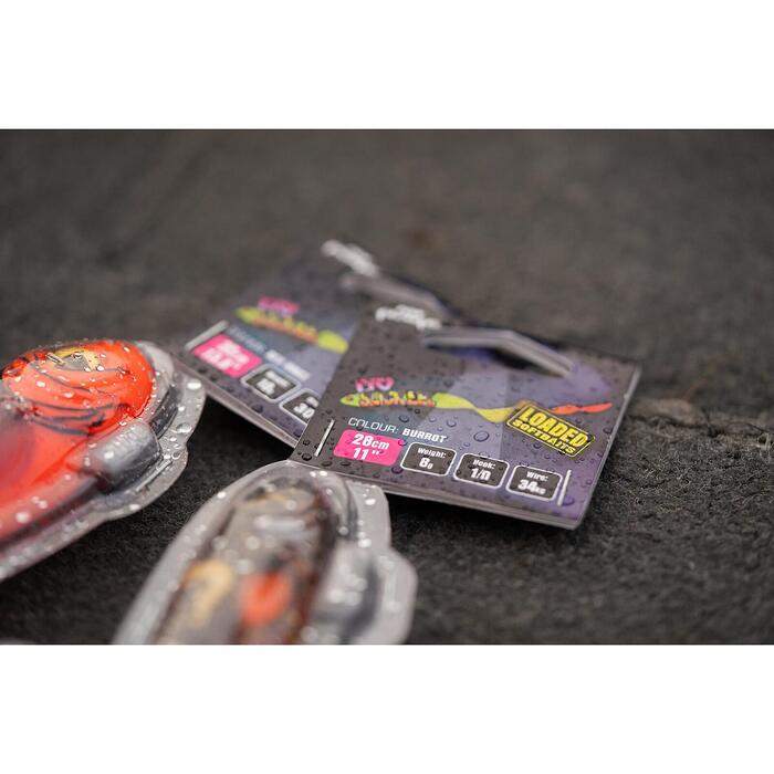 Fox Rage Slick Eel Loaded 21cm 25gr Size 2 - UV Hot Olive