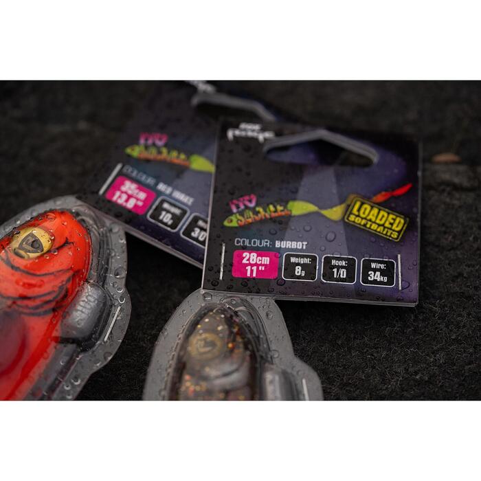 Fox Rage Slick Eel Loaded 21cm 25gr Size 2 - UV Hot Olive