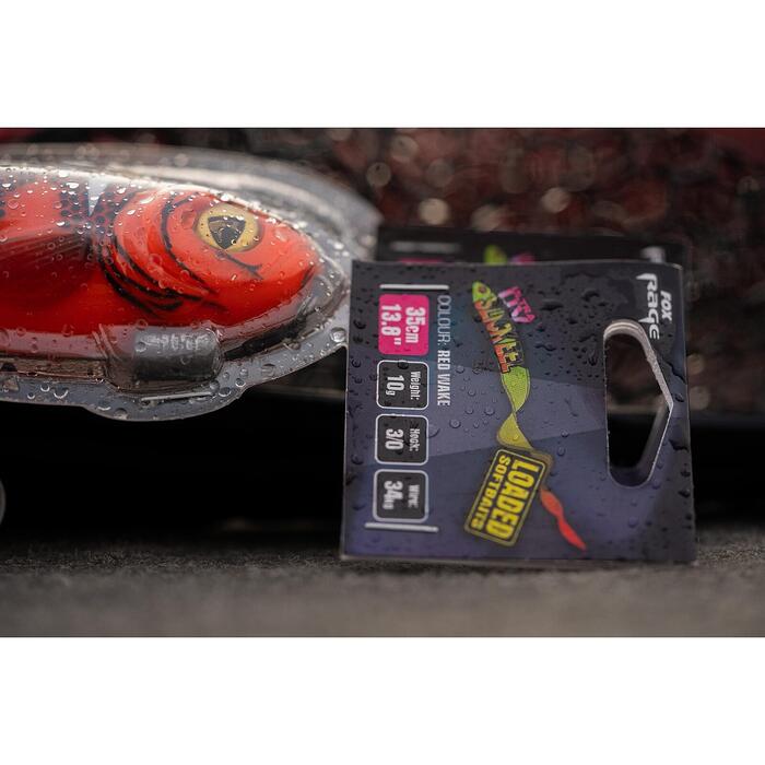 Fox Rage Slick Eel Loaded 21cm 25gr Size 2 - UV Hot Olive