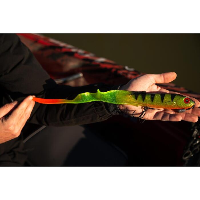 Fox Rage Slick Eel Loaded 21cm 25gr Size 2 - UV Hot Olive