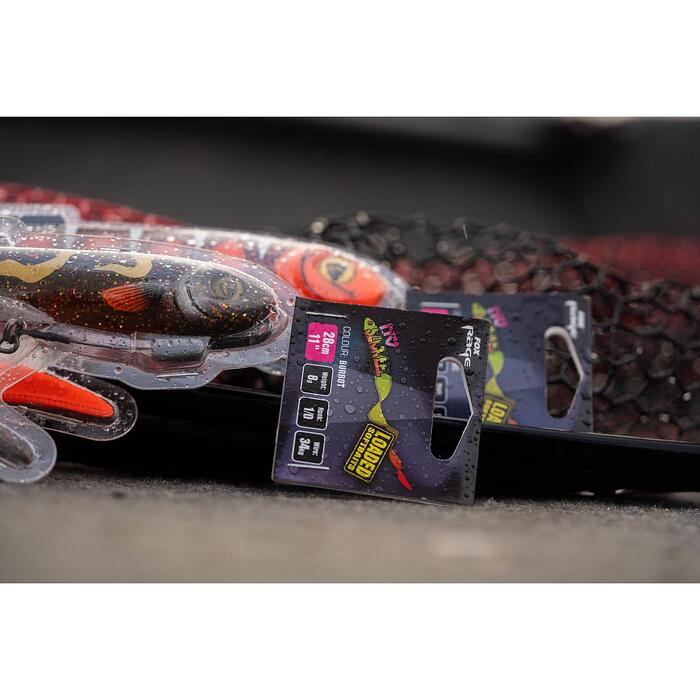 Fox Rage Slick Eel Loaded 21cm 25gr Size 2 - UV Hot Olive