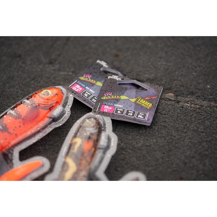 Fox Rage Slick Eel Loaded 21cm 25gr Size 2 - UV Hot Olive