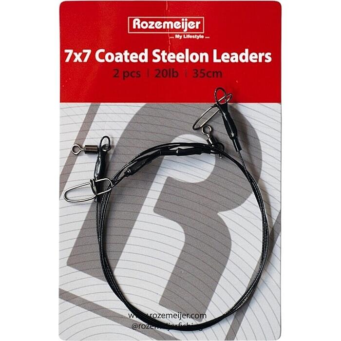 Rozemeijer 7x7 Coated Steelon Leaders 35cm 30lb