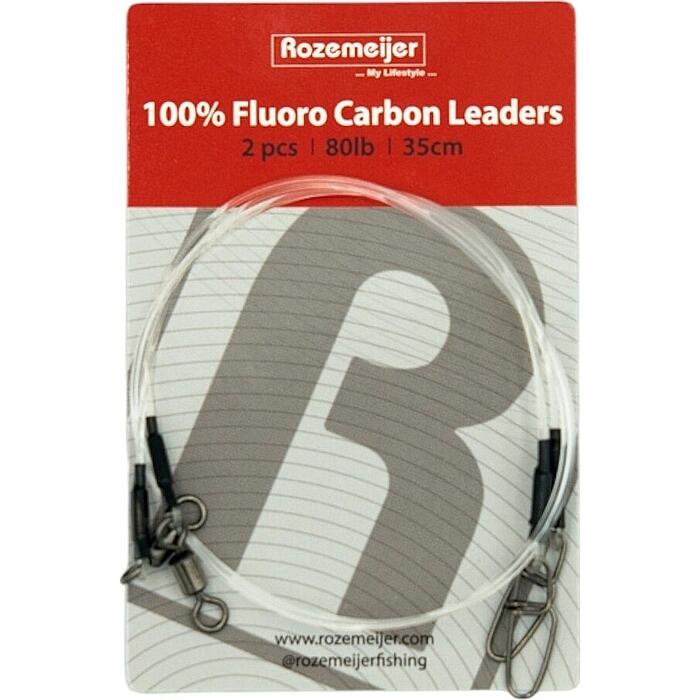 Rozemeijer 100% Fluoro Carbon Leaders 35cm 80lb