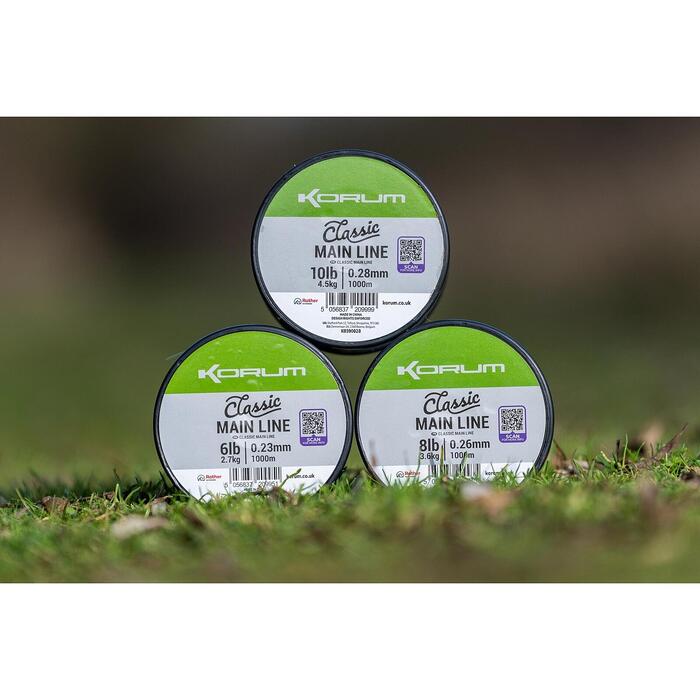 Korum Classic Main Line 1000m 0.23mm