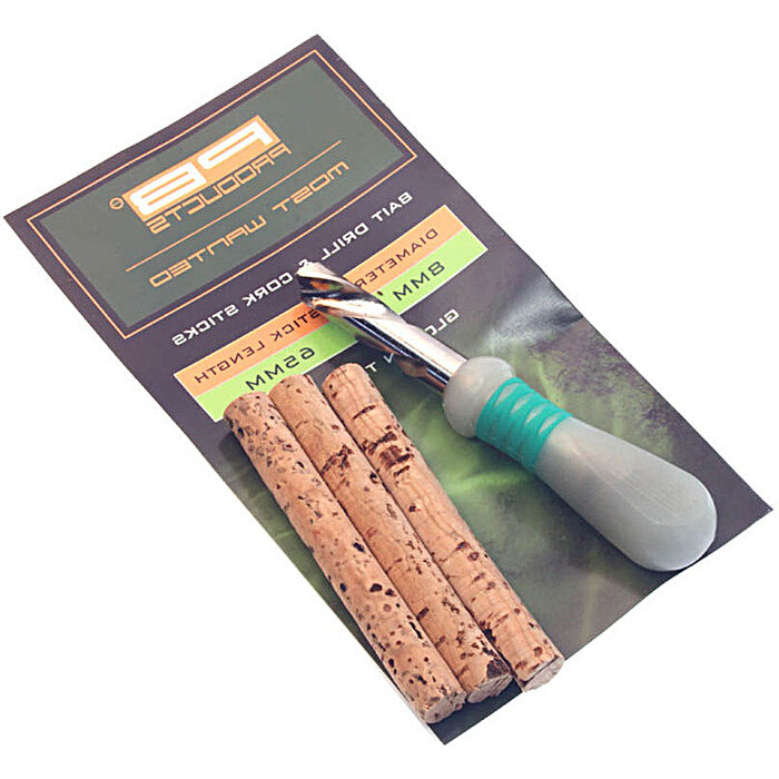PB Products Bait Drill 8mm + cork sticks 3pcs