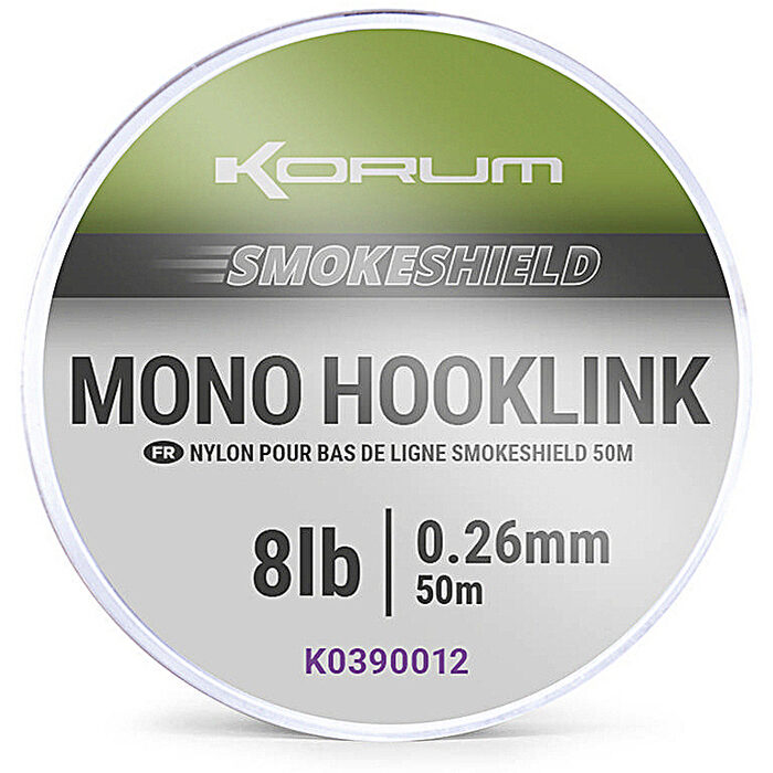 Korum Smokeshield Mono Hooklink 0.26mm