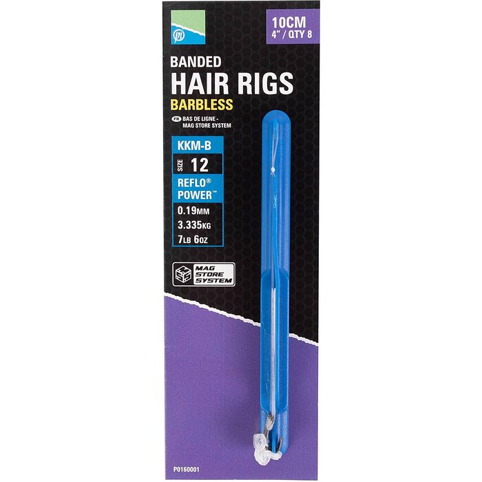 Preston KKM-B Mag Store Banded Hair Rigs 10cm H12