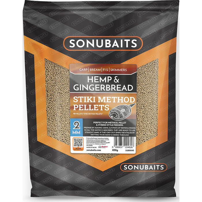 Sonubaits Stiki Pellets Hemp & Gingerbread 2mm 650gr