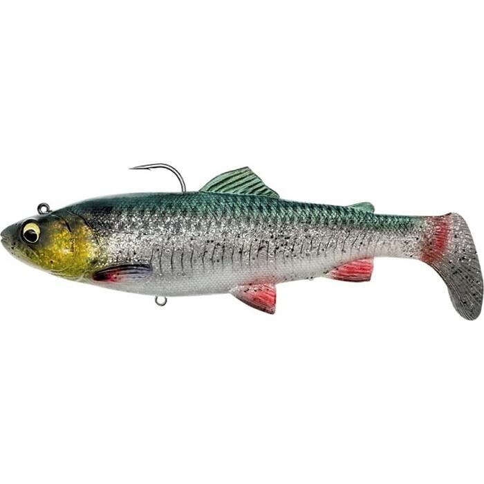 Savage Gear 4D Trout Rattle Shad 12.5cm 35gr Sinking Green Silver