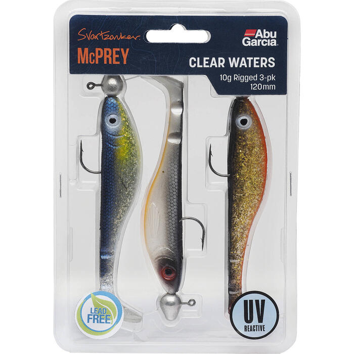 Abu Garcia Svartzonker McPrey Prerigged 3-Pack Clear Waters