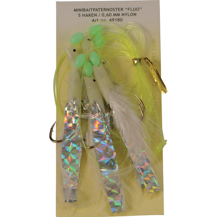 Albatros Minibait Paternoster 5-haaks Fluo