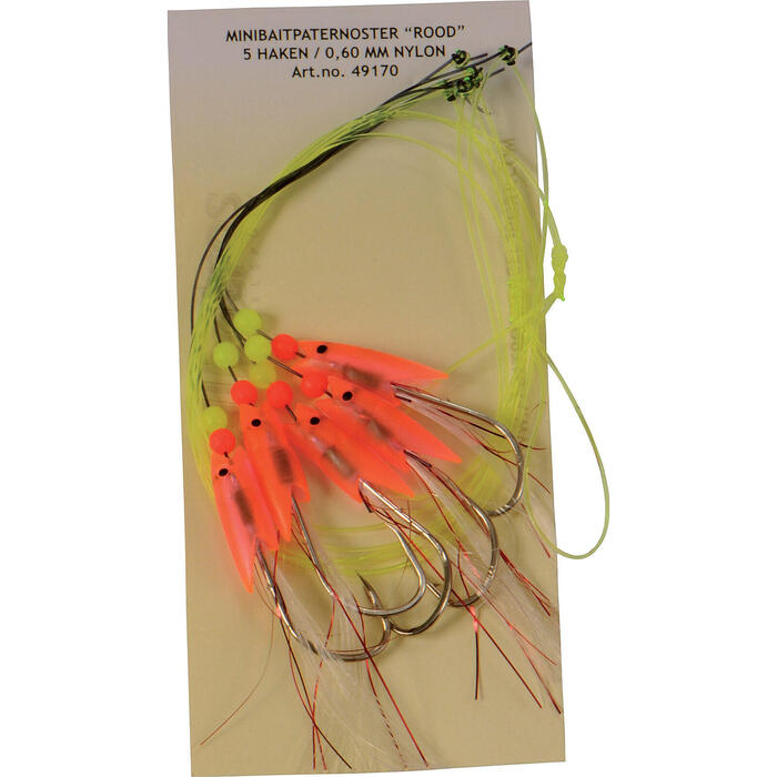 Albatros Minibait Paternoster Rood 5-haaks