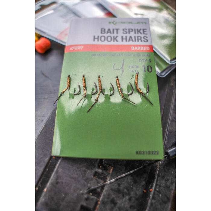 Korum Bait Spike Hook Hairs Barbed #8