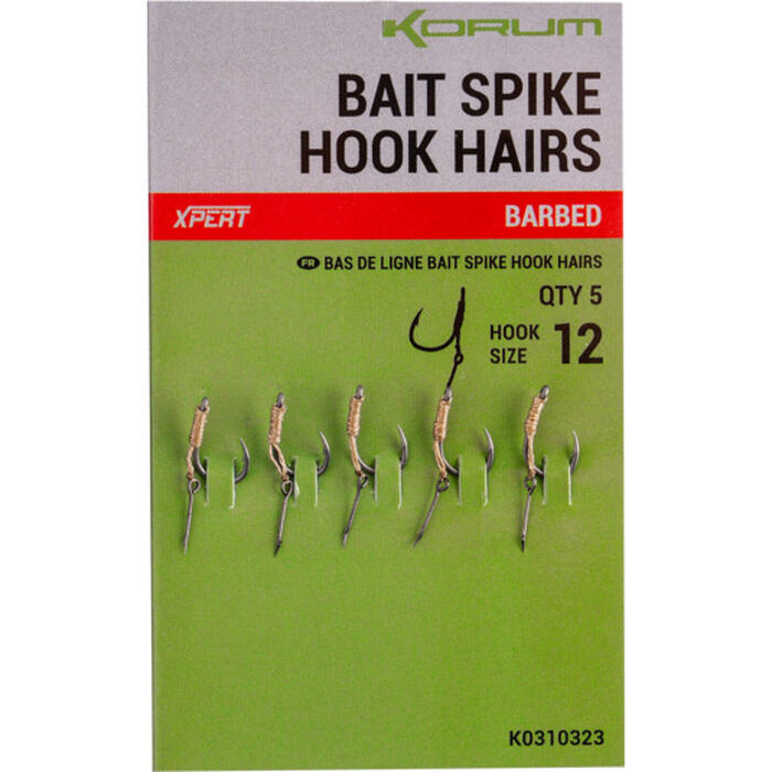 Korum Bait Spike Hook Hairs Barbed #8