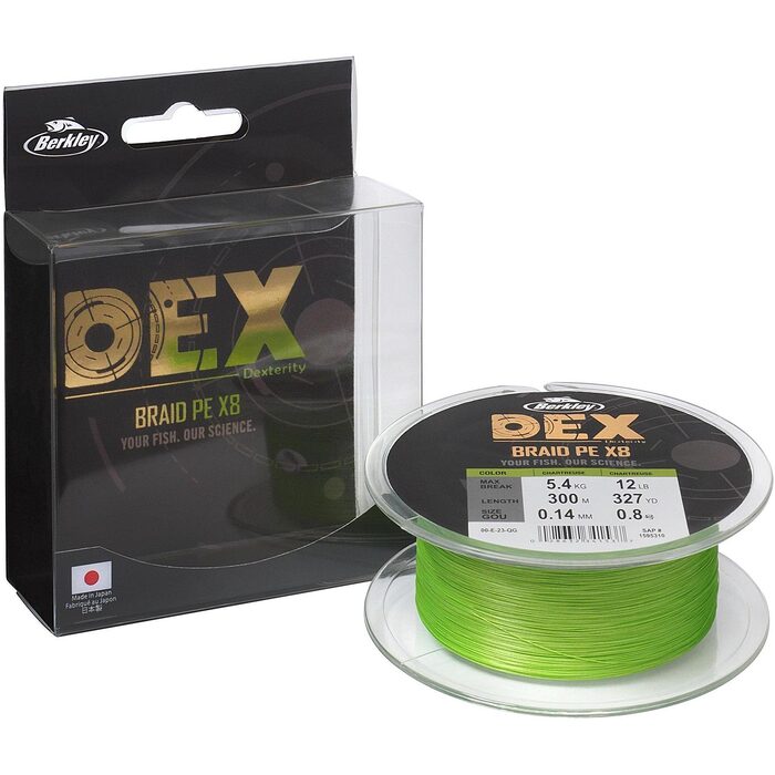 Berkley DEX Braid x8 Chartreuse 300m 0.04mm
