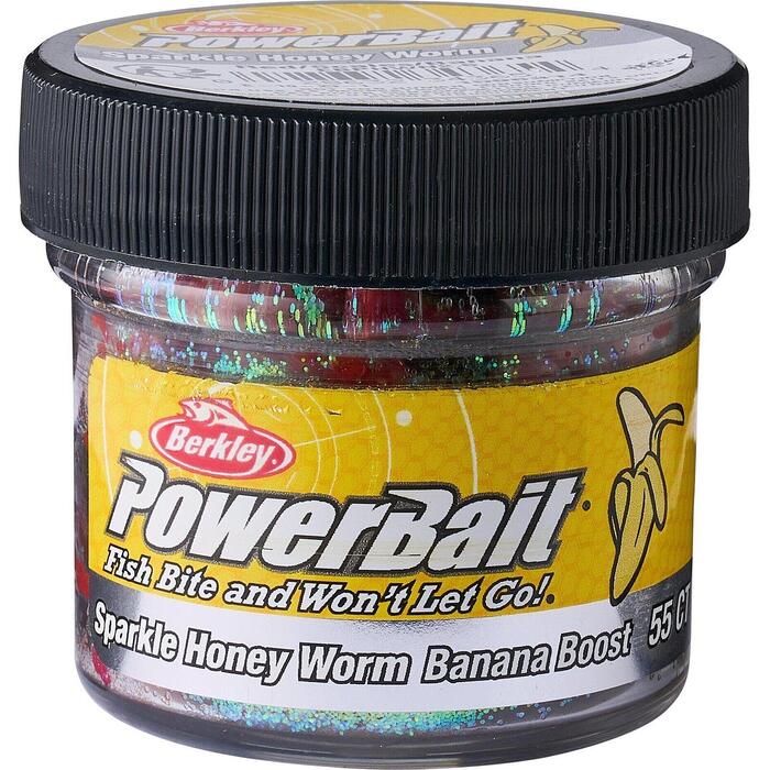 Berkley Powerbait Power Honey Worm Banaan Red-Scales