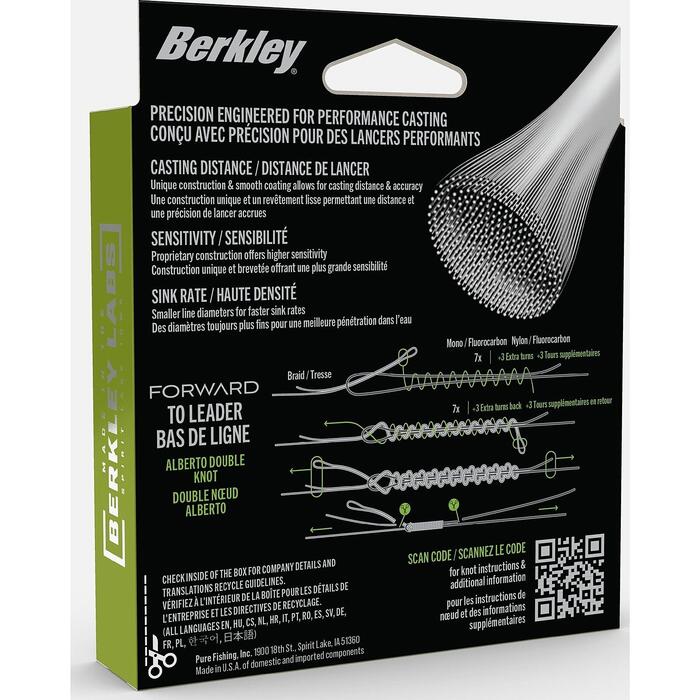 Berkley Forward Finesse Braid Low Vis Green 150m 0.08mm 3.9kg