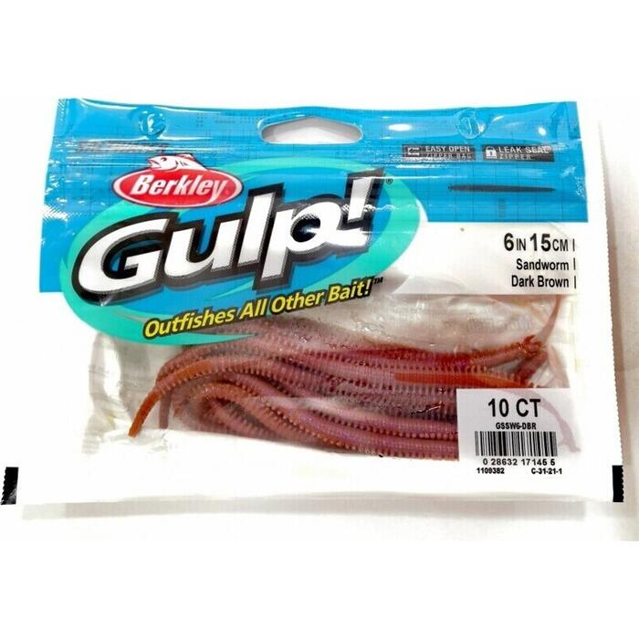 Berkley Gulp! Saltwater Sandworm 15cm Dark Brown