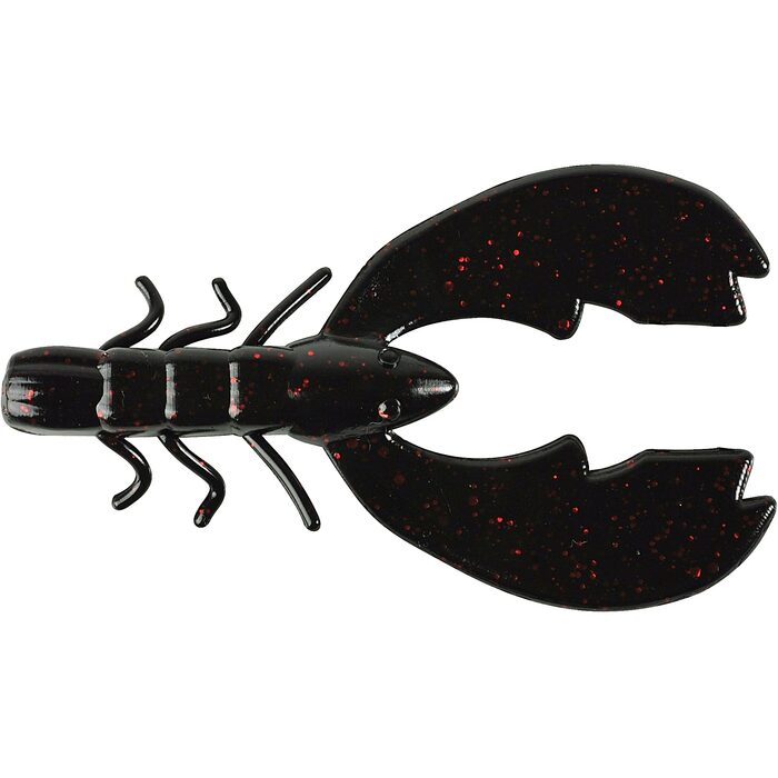 Berkley Powerbait Chigger Craw 10cm Black Red Fleck