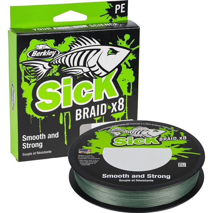 Berkley Sick Braid 8 Moss Green 150m 0.06mm