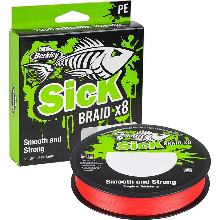 Berkley Sick Braid 8 Red 300m 0.12mm