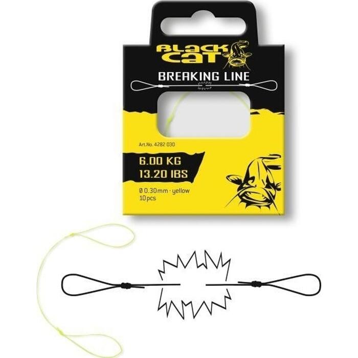 Black Cat Breaking Line yellow 6kg Ø0,30mm 10pcs