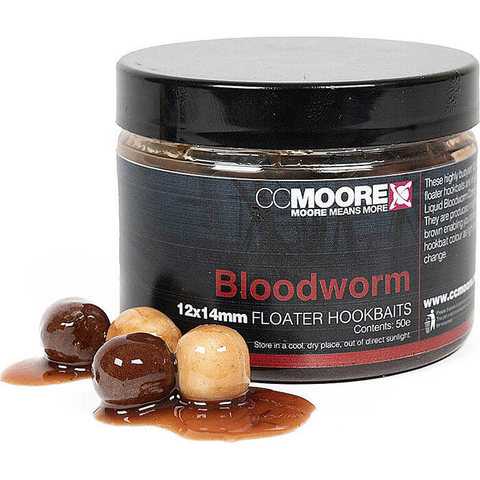 CC Moore Bloodworm Floater Hookbaits 12mm Bruin