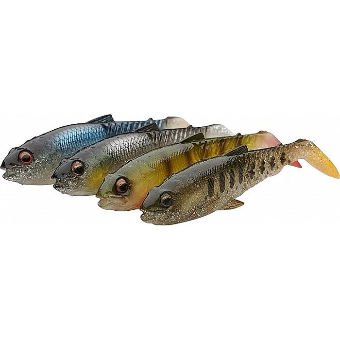 Savage Gear Craft Cannibal Paddletail 4pcs Clam Packs 12.5cm 20gr Clear Water Mix 4pcs