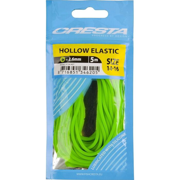Cresta Hollow Elastic 5m Fluo Green 2.6mm 14-16