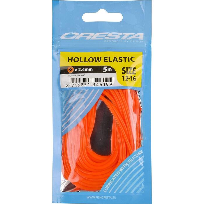Cresta Hollow Elastic 5m Fluo Orange 2.4mm 12-16