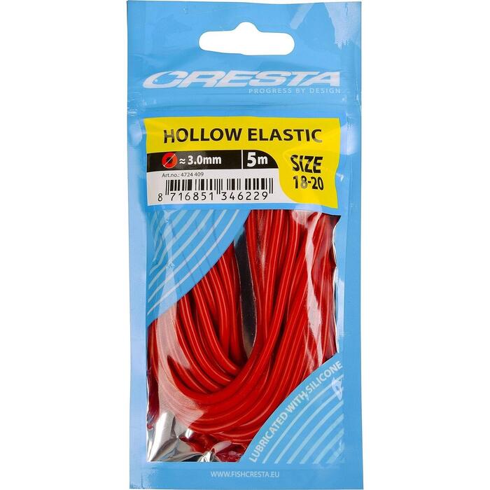 Cresta Hollow Elastic 5m Red 3.0mm 18-20