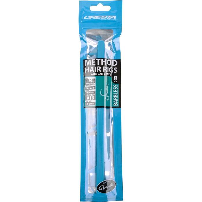 Cresta Method Hair Rigs & Band Barbless 10cm 0.22mm H014