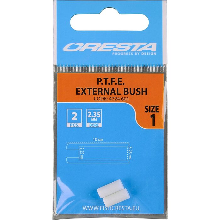 Cresta PTFE External Bush Size 1 Inner Dia 2.25mm Pole Tip Dia 2.25mm