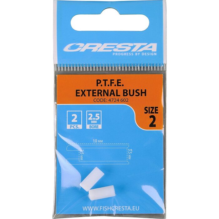 Cresta PTFE External Bush Size 2 Inner Dia 2.50mm Pole Tip Dia 2.50mm