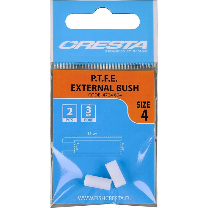 Cresta PTFE External Bush Size 4 Inner Dia 3.00mm Pole Tip Dia 3.00mm