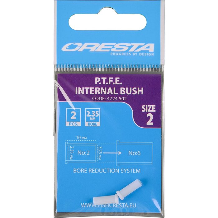 Cresta PTFE Internal Bush Size 2 Inner Dia 2.35mm Fits Size 6.