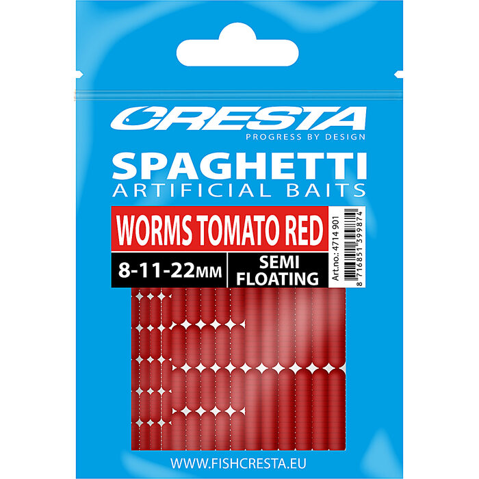 Cresta Spaghetti Worm Tomato Red 8/11/22mm