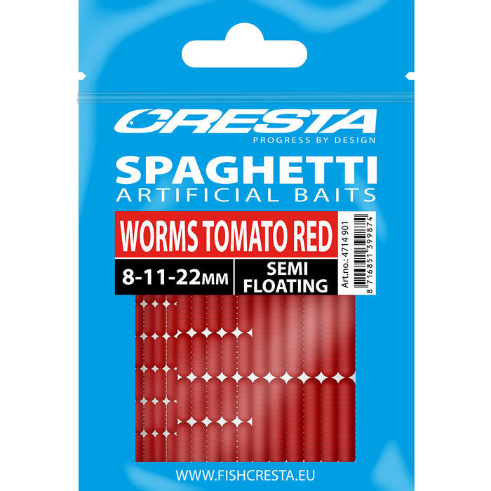 Cresta Spaghetti Worm Tomato Red 8/11/22mm