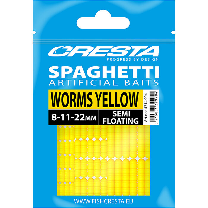 Cresta Spaghetti Worm Yellow 8/11/22mm