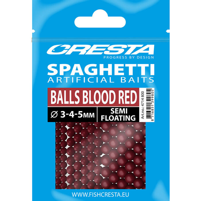 Cresta Spaghetti Ball Blood Red 3/4/5mm