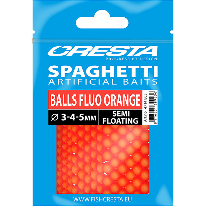 Cresta Spaghetti Ball Fluo Orange 3/4/5mm