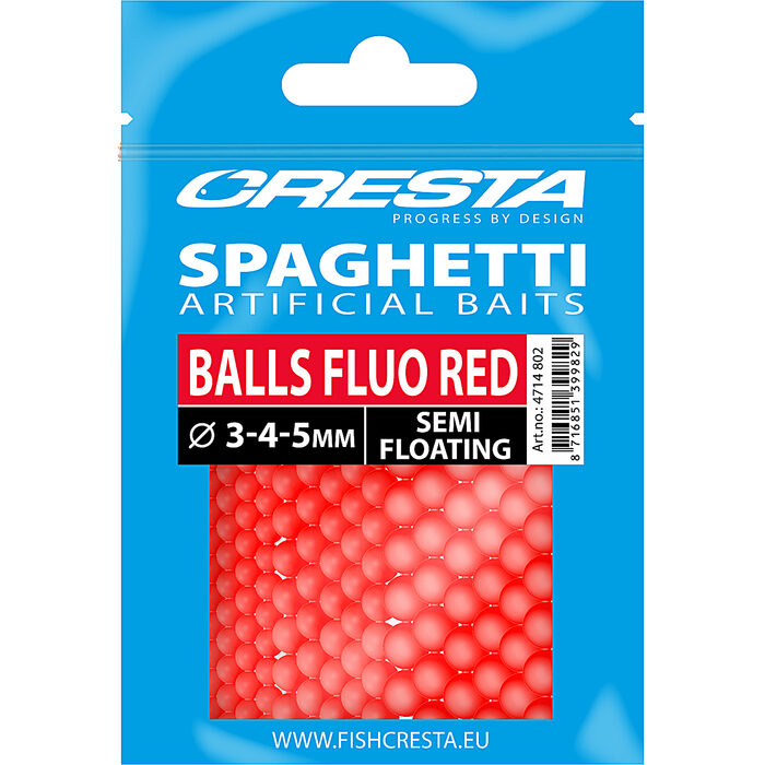 Cresta Spaghetti Ball Fluo Red 3/4/5mm