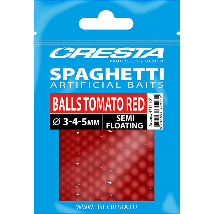 Cresta Spaghetti Ball Tomato Red 3/4/5mm