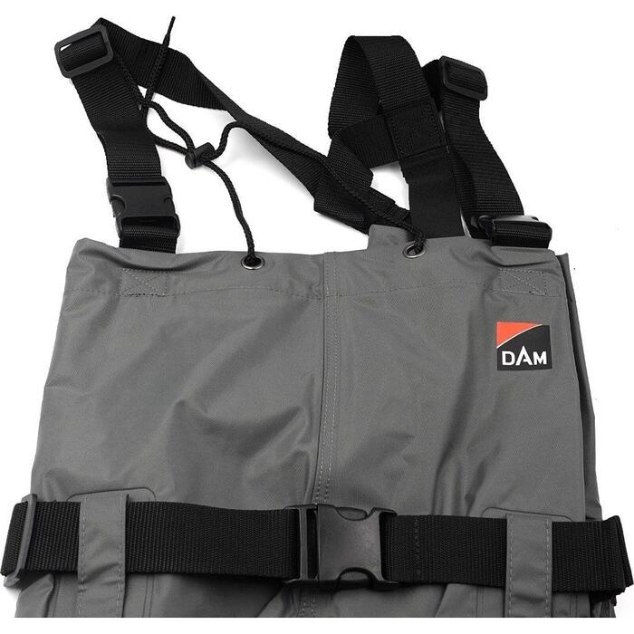DAM Nylon Chest Waders 40/41 Light Grey