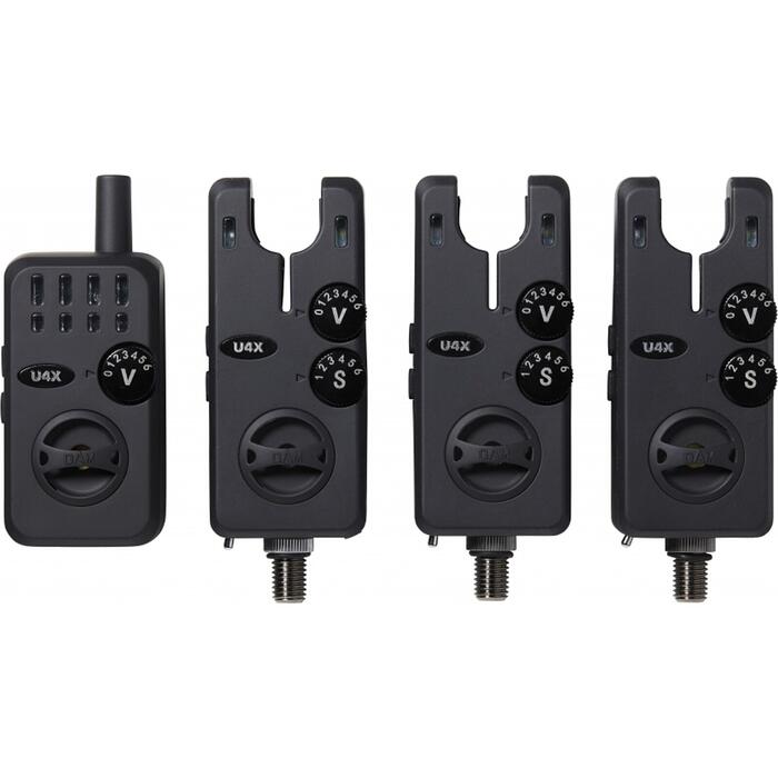 Dam U4x Bite Alarm Set 3+1 Green/Red/Yellow